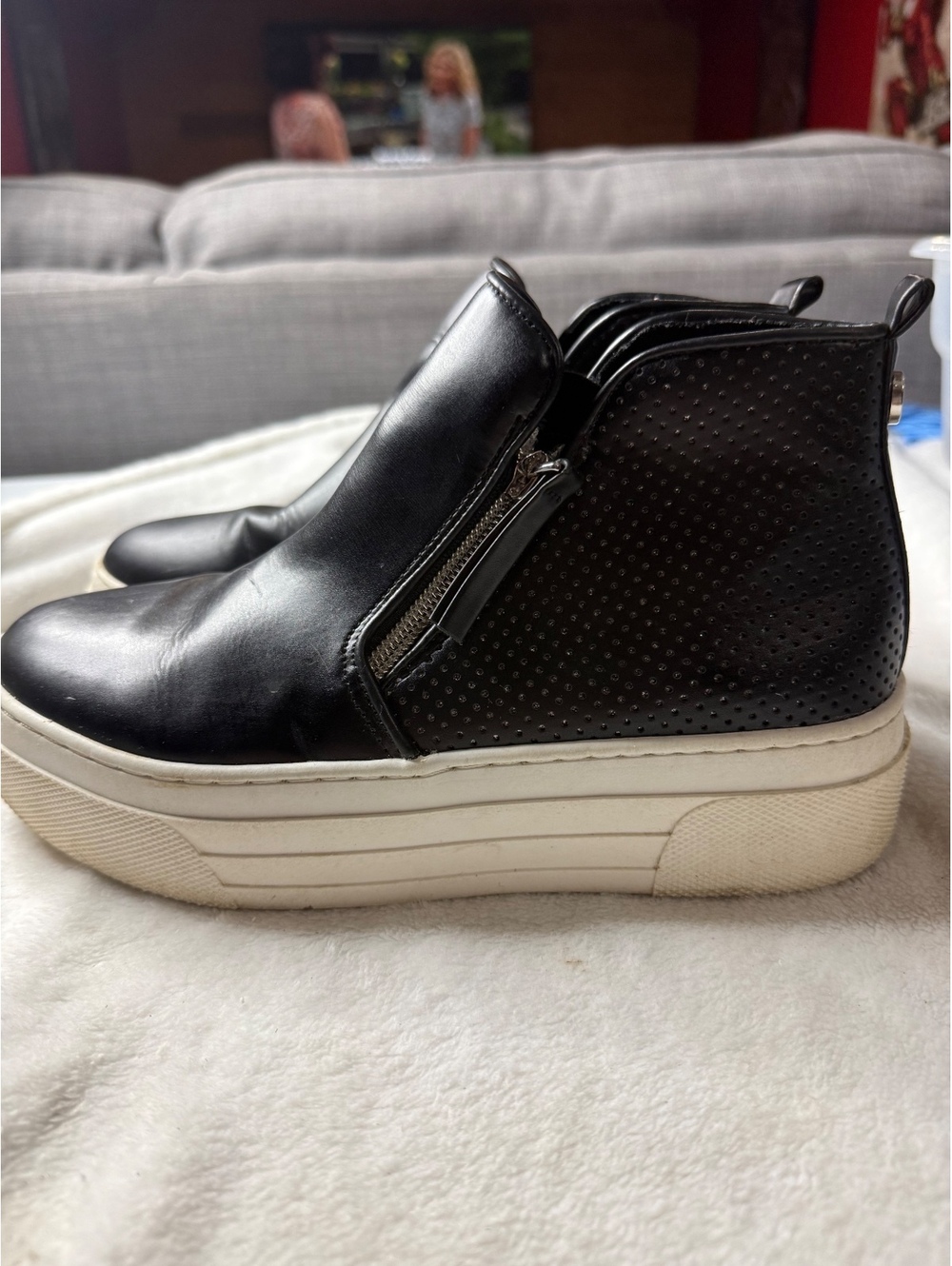 Steve Madden Women's Black Platform Ankle Boots Size 5